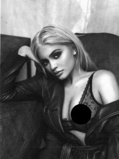 kylie-jenner sexy sheer bra tits