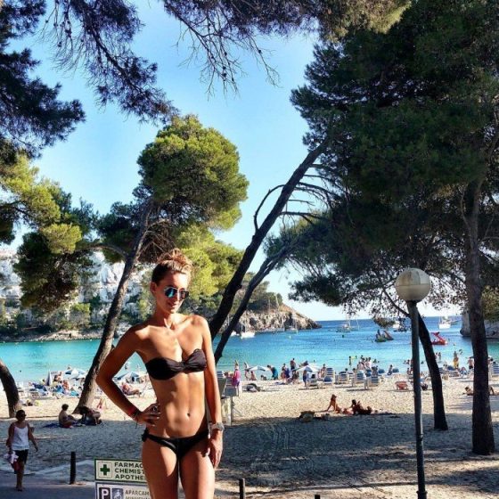 bikini girl on spanish beach